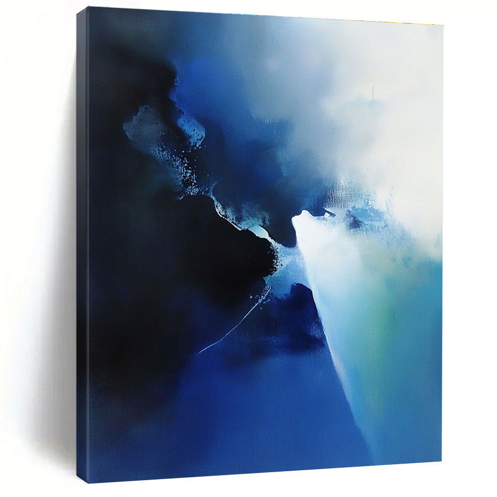 Blue Mist - like Abstract Painting with Subtle Gradients GER401