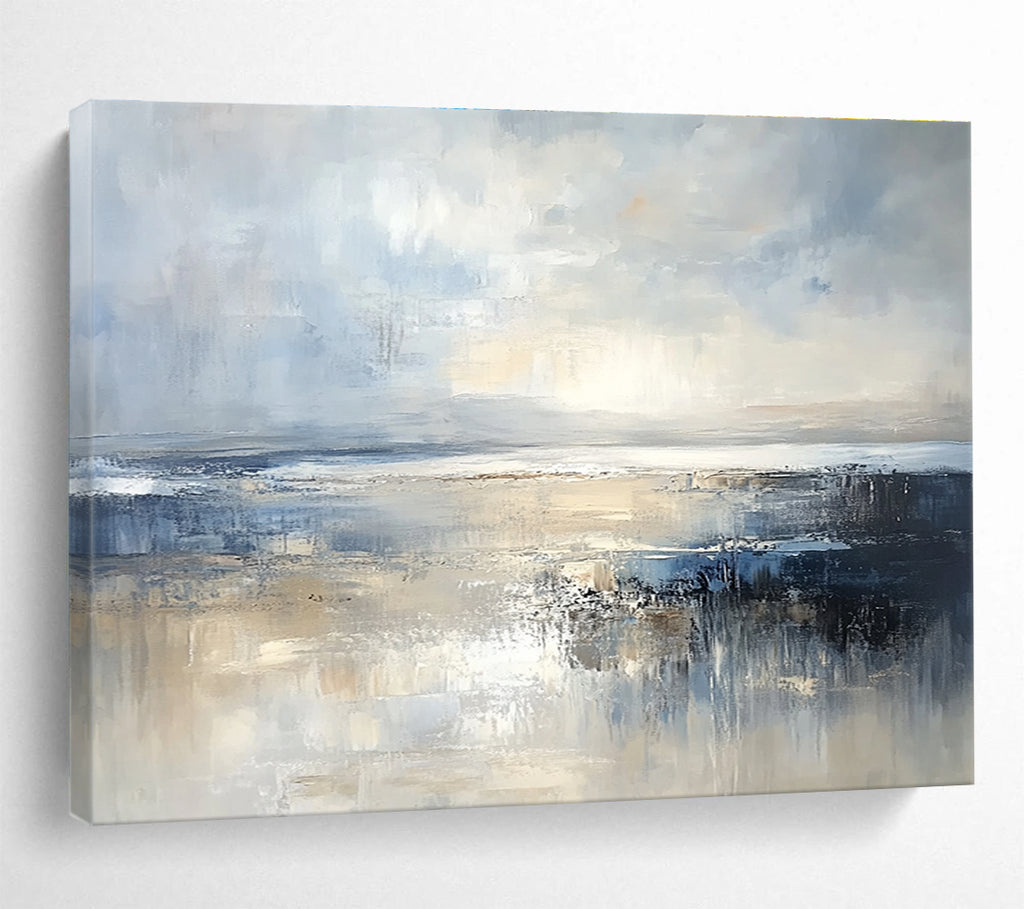 Light Sea Abstract Landscape Painting with Bright Reflections DYP437