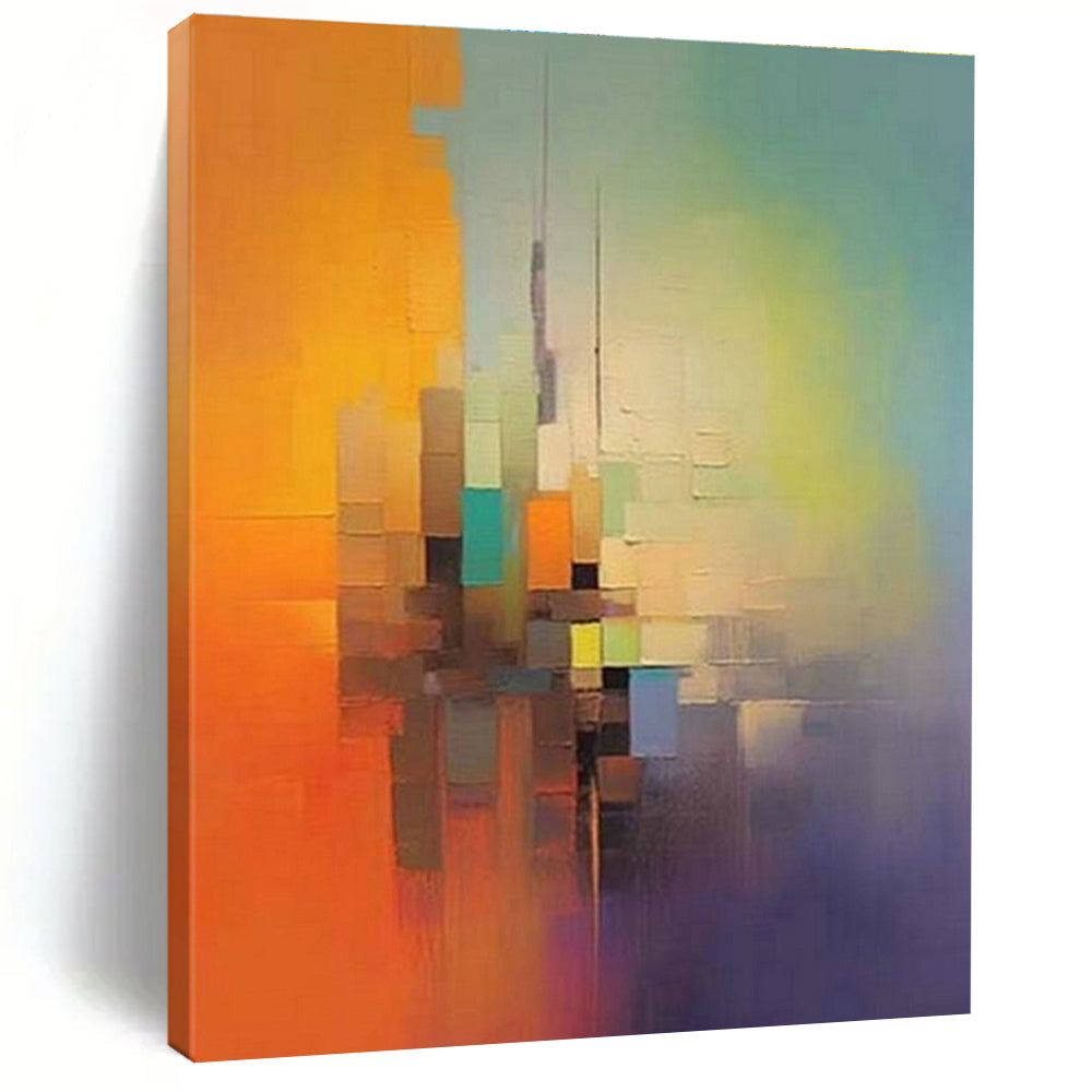 Extra - Large Custom Hand - Painted Abstract Painting for Cottages, Create a Distinctive Living Space DLZ0363