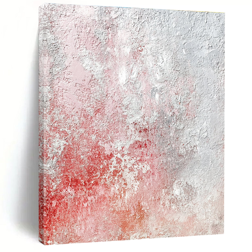 Red and Gray Textured Abstract Art with Subtle Layers GER281