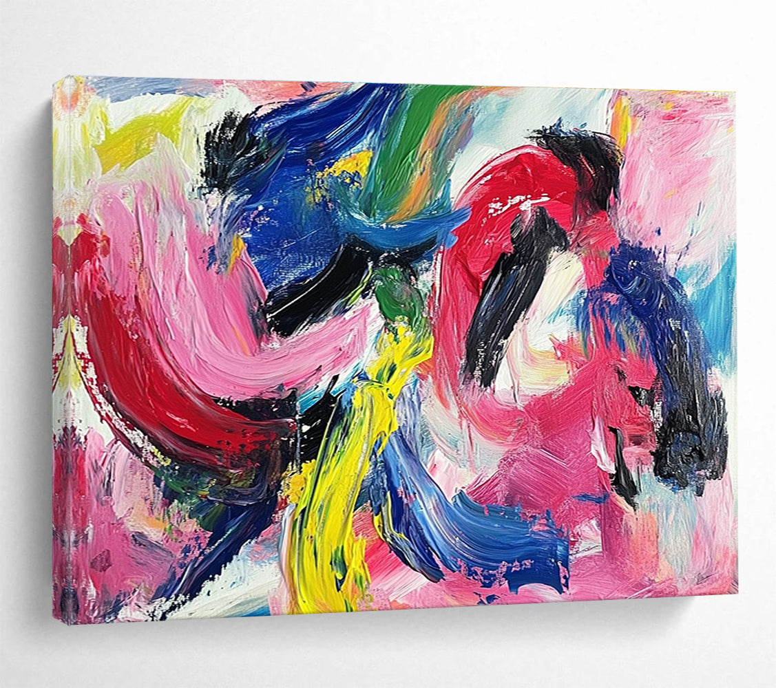 Colorful Expressive Abstract Painting with Bold Brushstrokes DYP326