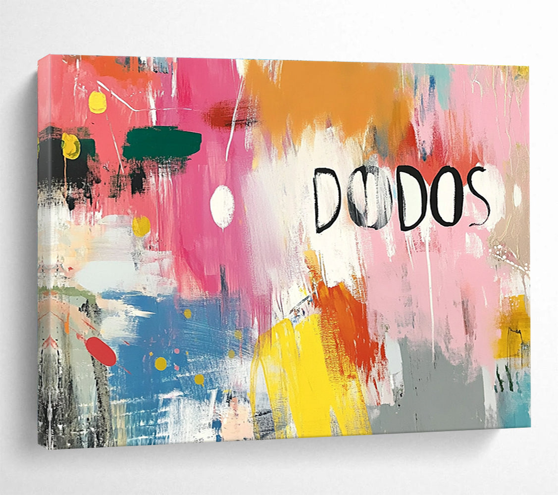 Colorful “DODOS” - Expressive Word Abstract Painting DYP048
