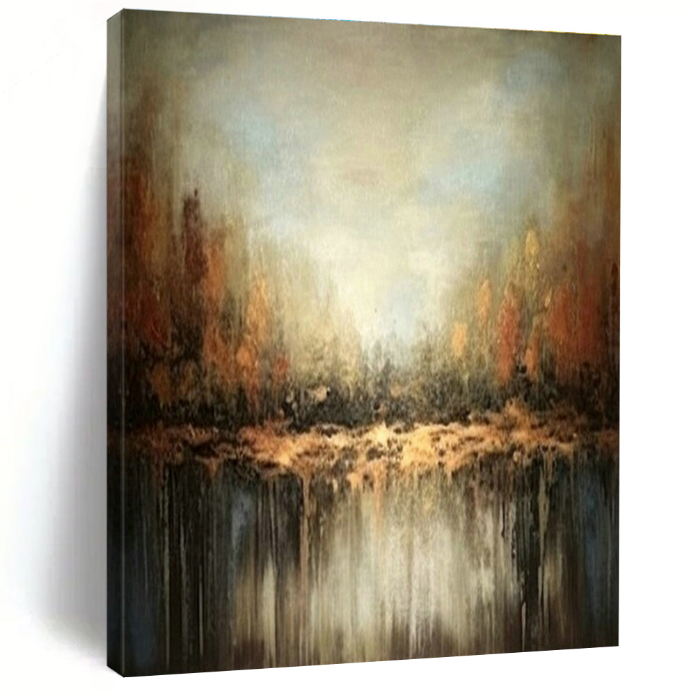 Extra-large Custom Hand-Painted Abstract Art for Dining Room Breakfast Bar Wall and Entryway Pet Feeding Station Wall DLZ1931