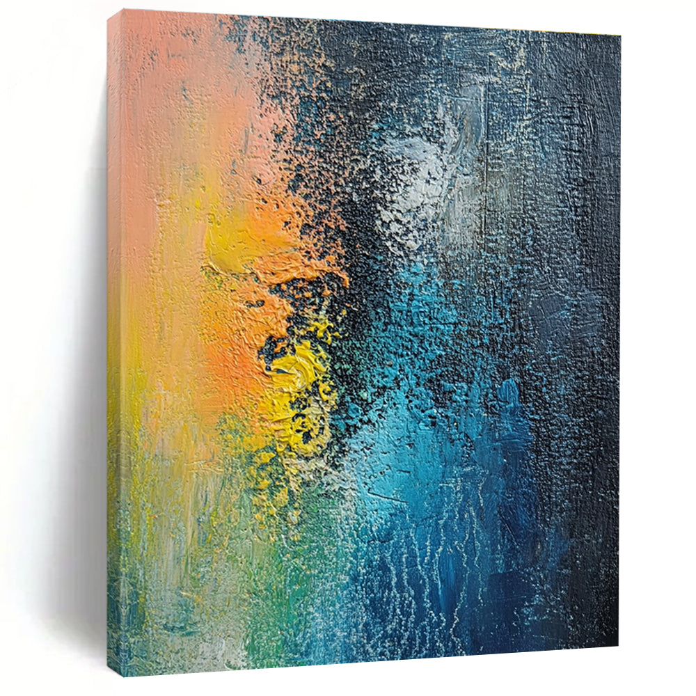 Colorful Textured Abstract Painting with Vibrant Hues GER680