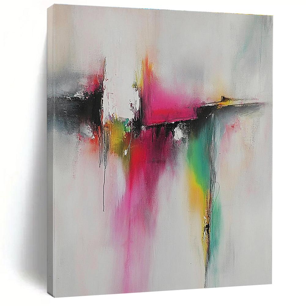 Colorful Drip Abstract Painting with Vibrant Hues GER496
