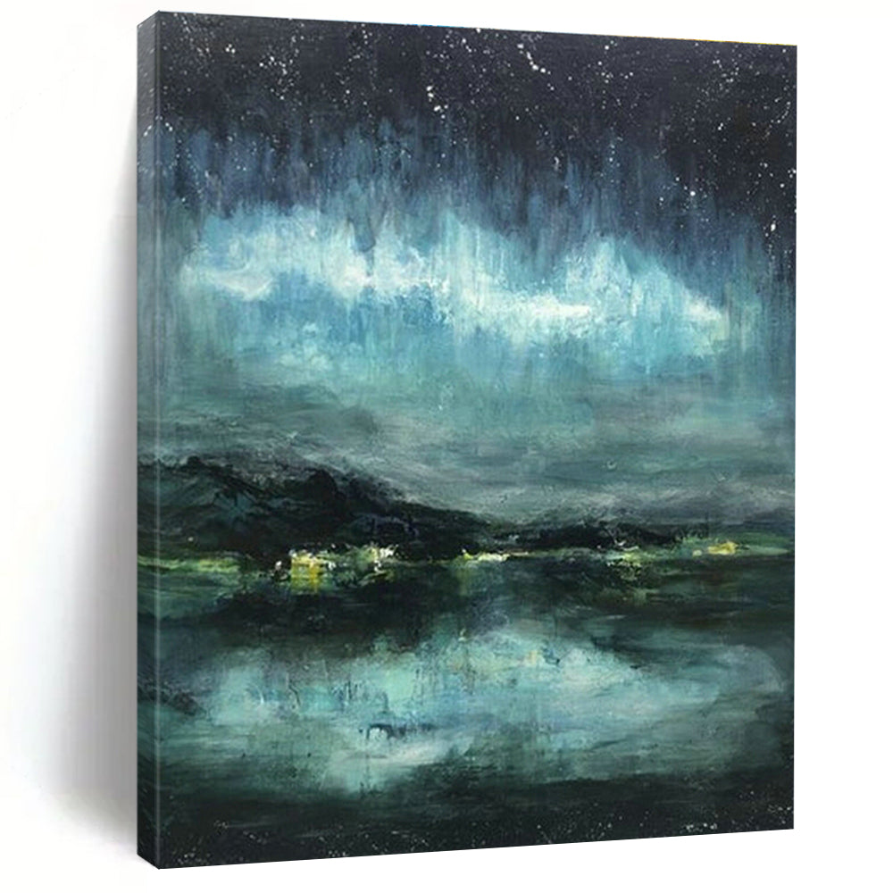 Custom - Made Hand - Painted Abstract Canvases for Bedroom and Cottage Hallway DLZ0633