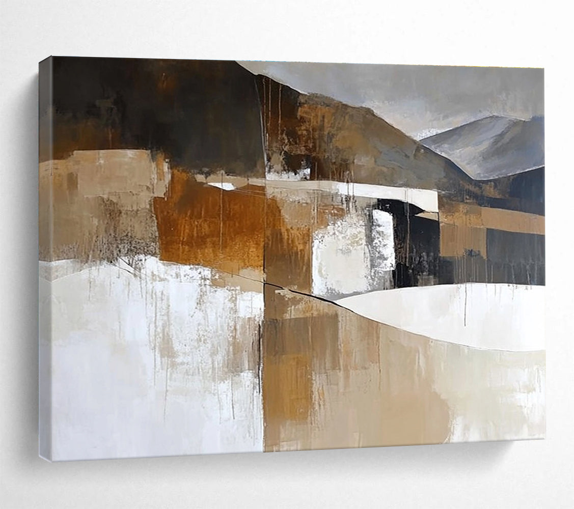 Earth - toned Abstract Landscape Painting DYP479