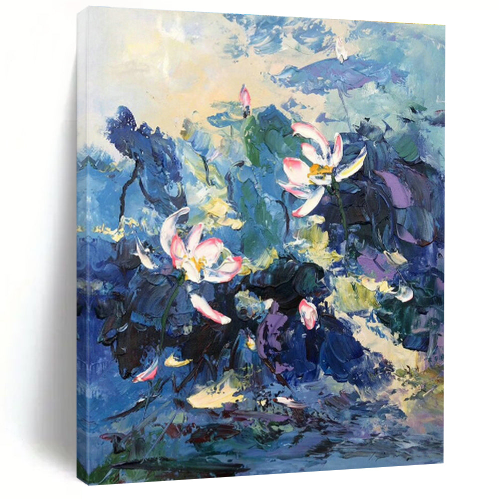 Extra-Large Hand-Painted Abstract Canvas for Cottage Bedroom & Living Room DLZ1305