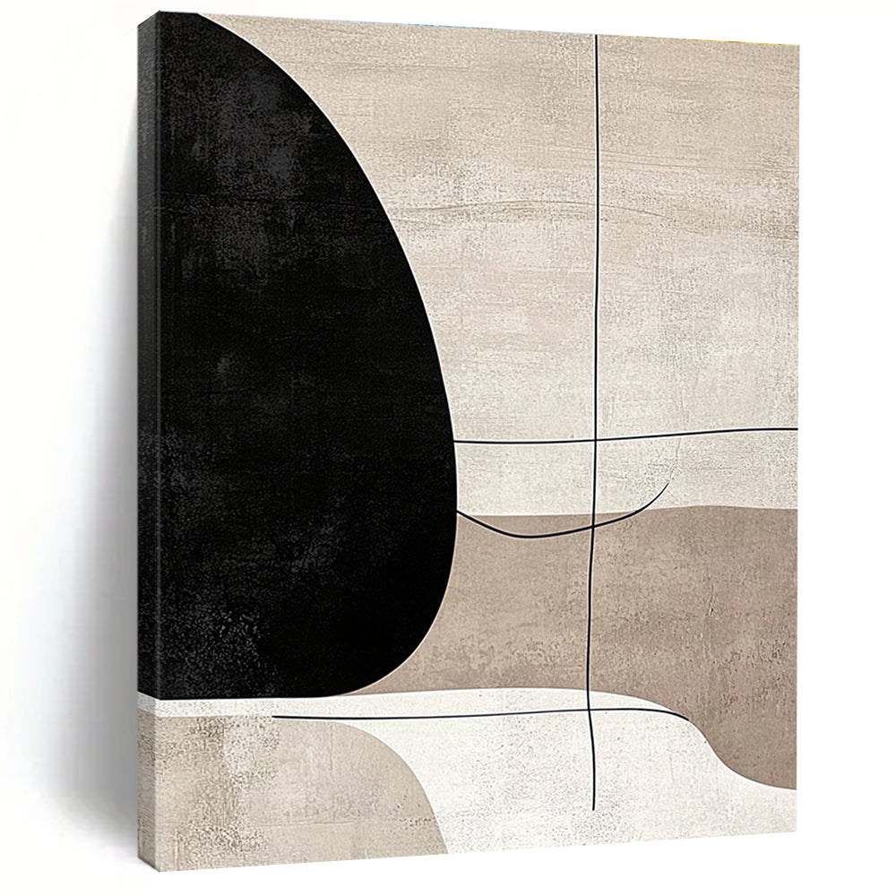 Minimalist Abstract Painting with Geometric Shapes GER418