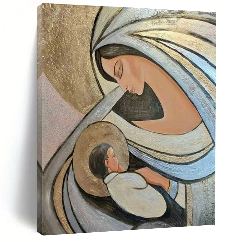 Monumental Custom-Enhanced Hand Painted Abstract Wall Decor for Cottage & Living Room DLZ2110