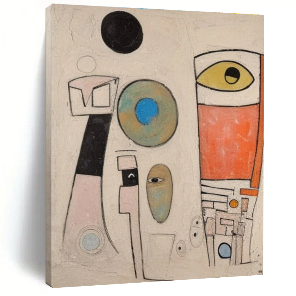 Colorful Abstract Portrait Shapes Painting ADGE027