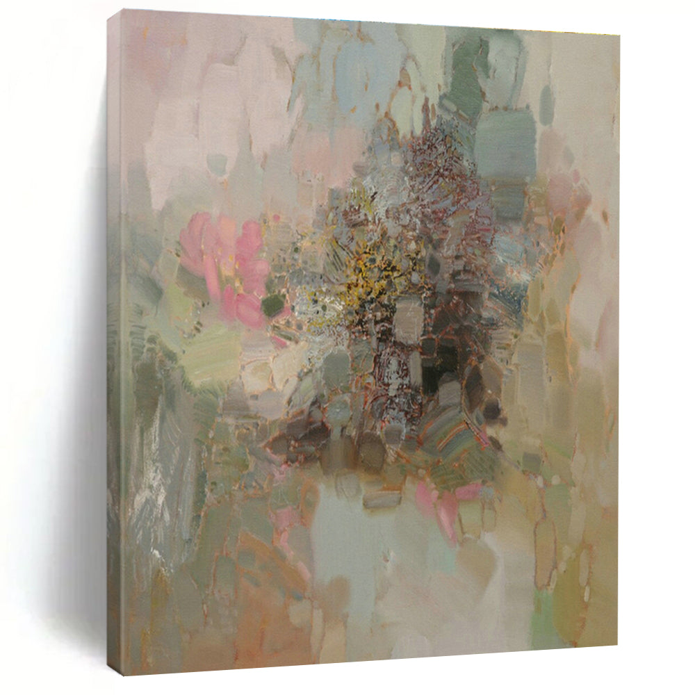 Enormous Custom-Created Handmade Abstract Canvas for Entryway & Office DLZ2076