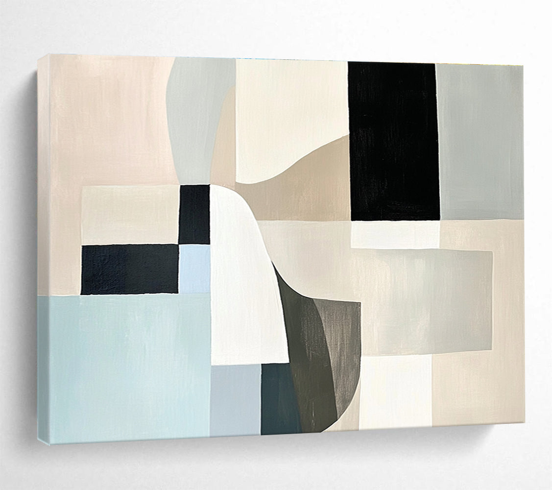Soft - Toned Geometric Shapes Abstract Painting DYP101