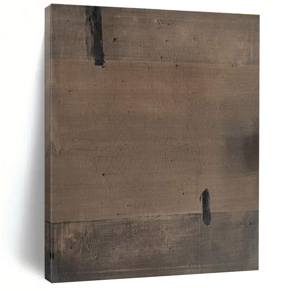 Simple Brown Abstract Painting with Understated Charm ADGE516
