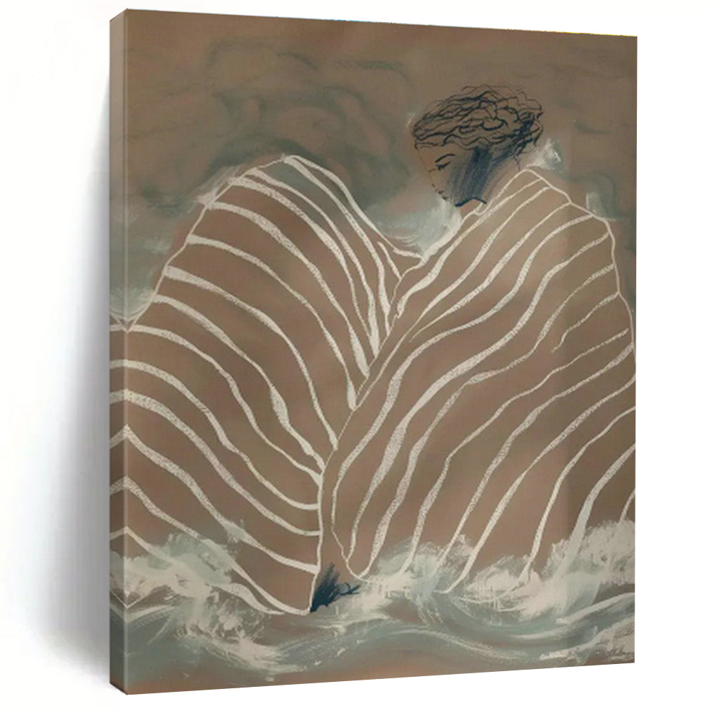 Custom - Designed Hand - Painted Abstract Art for Hallway Coat Racks & Entryway Key Drop Zones DLZ0684