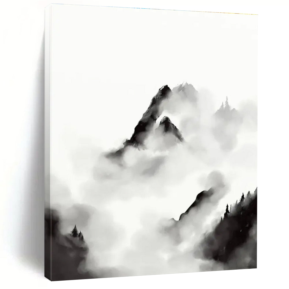 Ink - wash Mountain Landscape Abstract Painting ADGE207