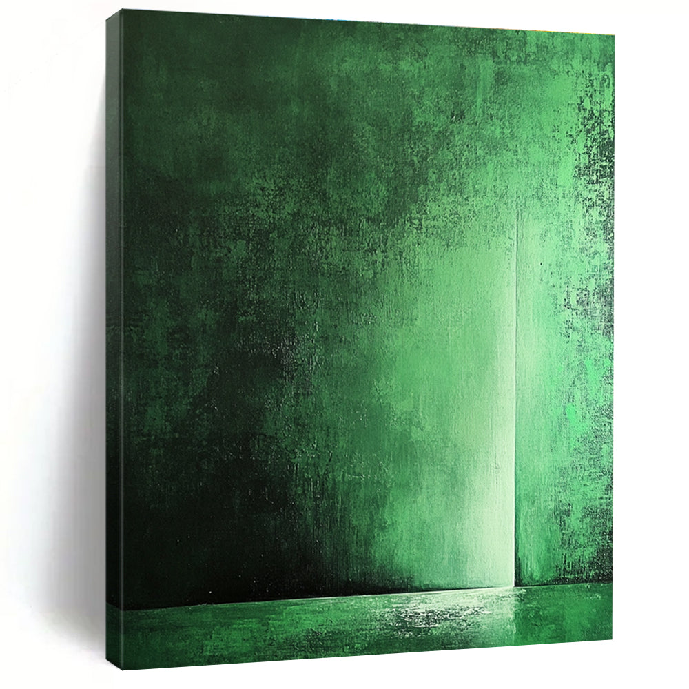 Abstract digital painting featuring a dark green background and soft lighting inspired by Zdzisław Beksiński's minimalist style.STSC1291