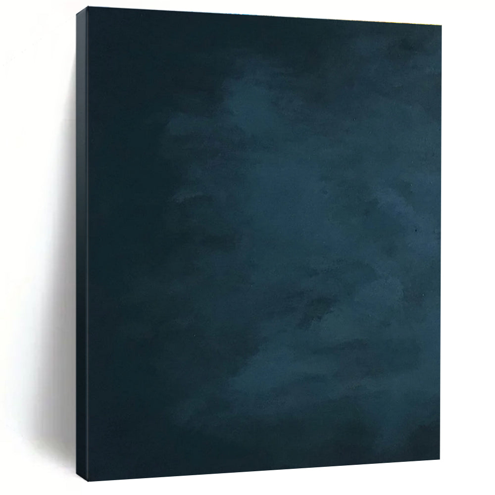 Dark Blue Gradient Abstract Painting with Subtle Shades ADGE495