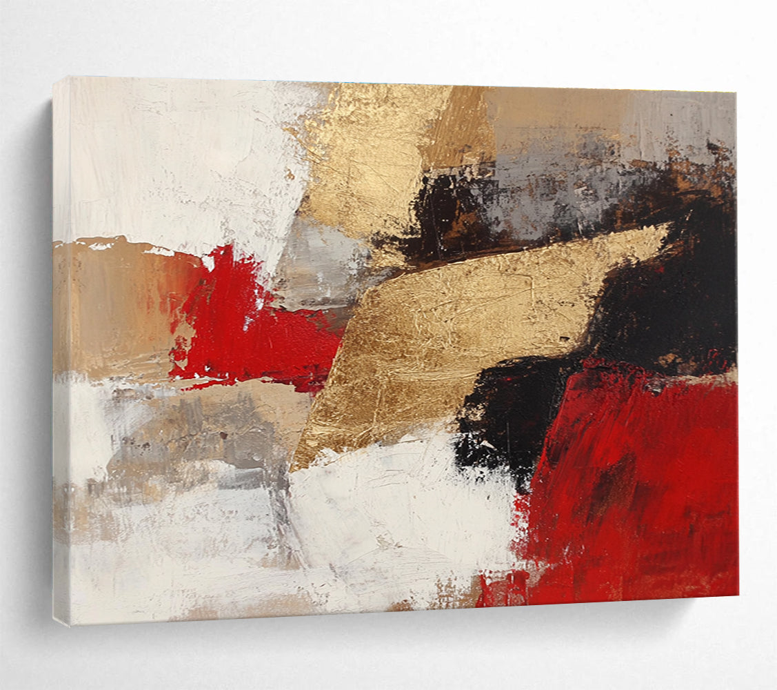 Abstract with Gold and Red Accents on Neutral Background DYP539