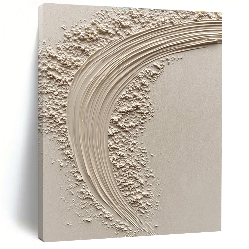 Textured Crescent Abstract in Beige Tones GER307