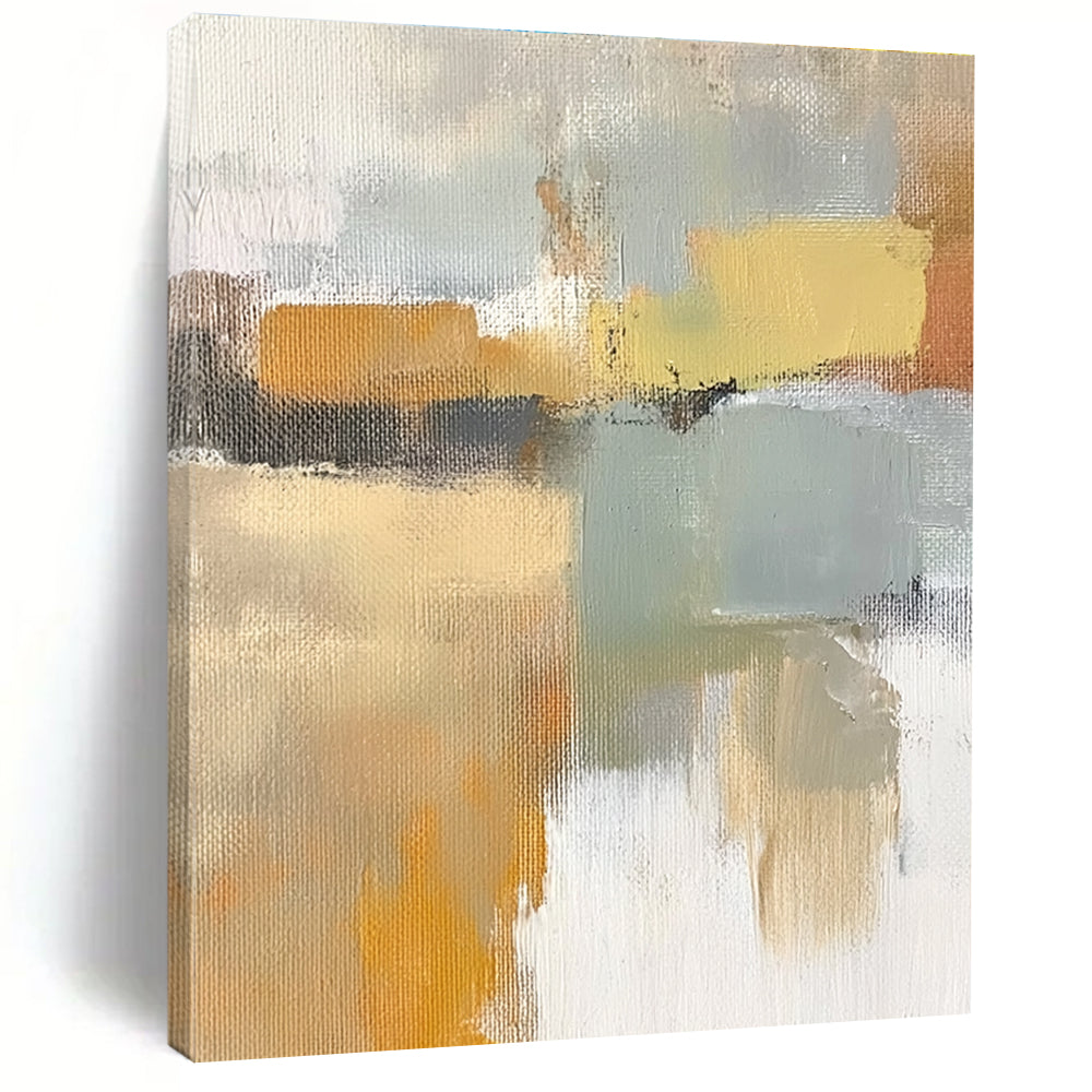 Color Block Abstract Painting with Earthy Tones GER432