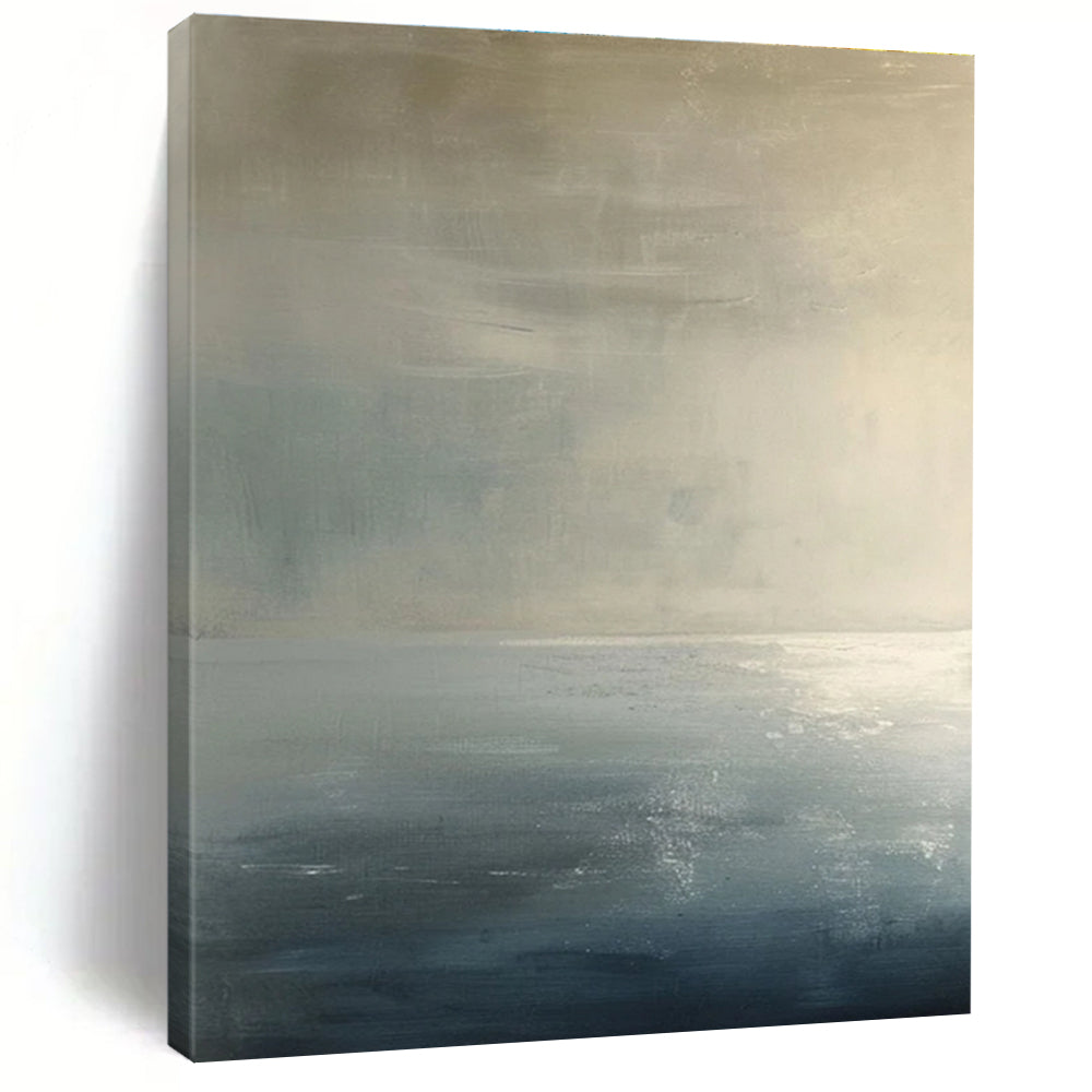 Subtle Light - toned Abstract Painting with Gray and Beige ADGE299