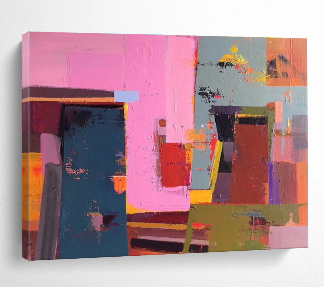 Colorful Geometric Abstraction Abstract Painting THY003