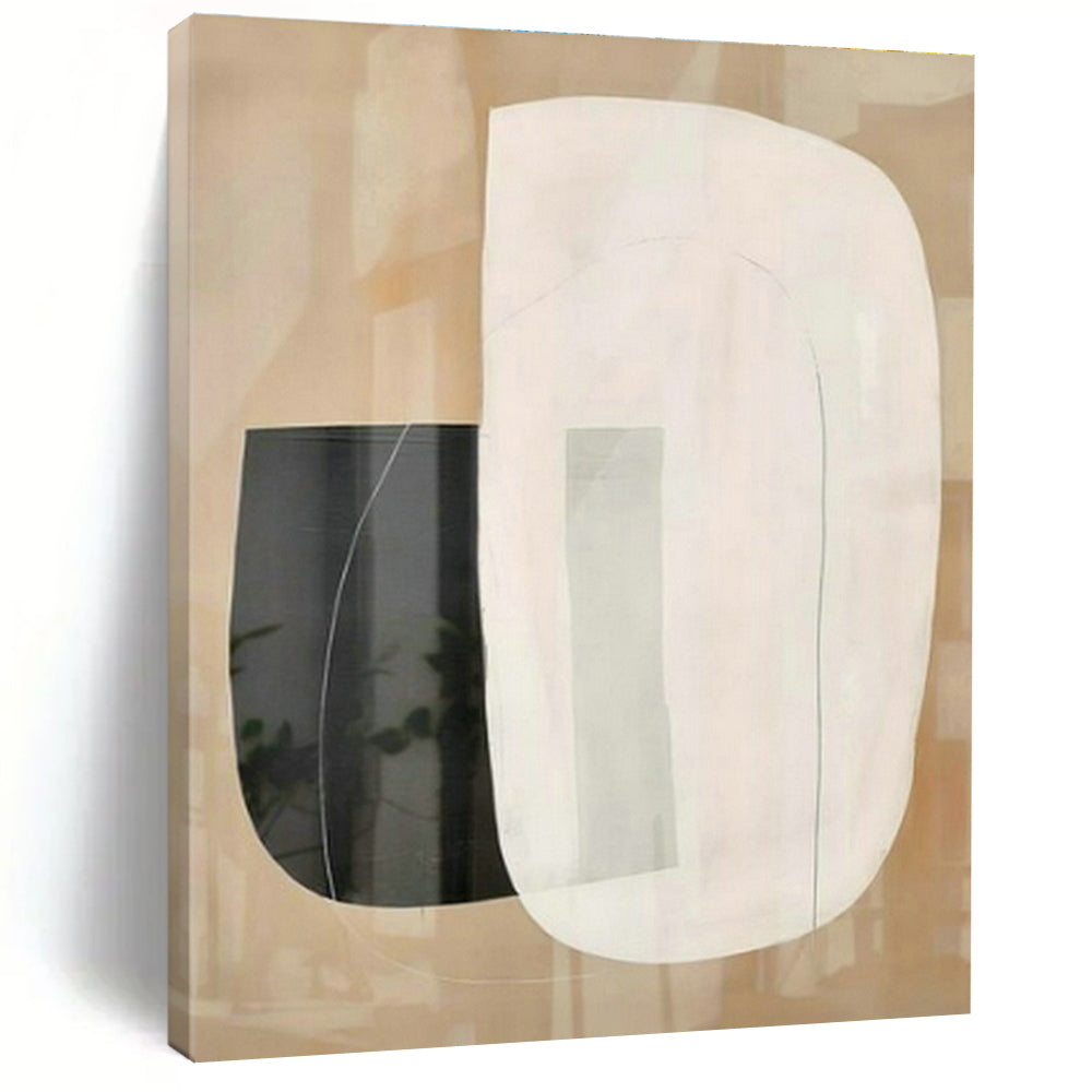 Large Customizable Hand-Painted Abstract Canvas for Bedroom Walk-in Closet and Living Room Bay Window Wall DLZ1950