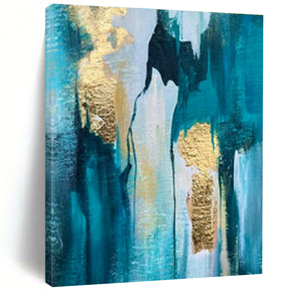 Large Customizable Hand-Painted Abstract Canvas for Living Room Window Treatment Wall and Bedroom Bedside Table Wall DLZ1904