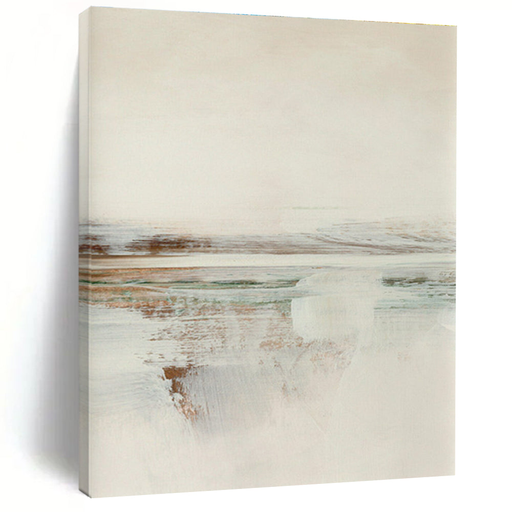 Neutral Tones Reflective Coastal Abstract Painting ADGE225