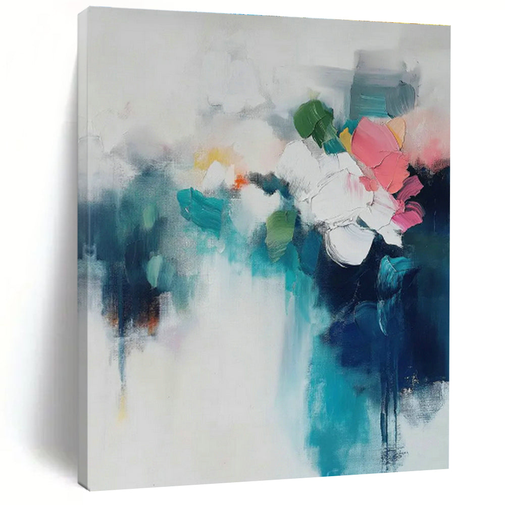 Custom Extra Large Hand-Painted Abstract Canvas for Hallway & Office DLZ1003