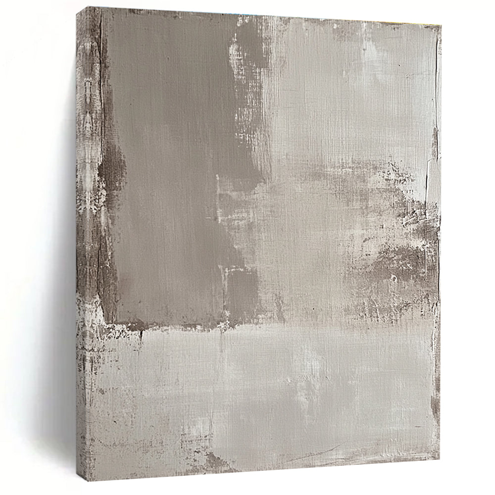 Gray Textured Abstract Painting with Muted Tones GER041