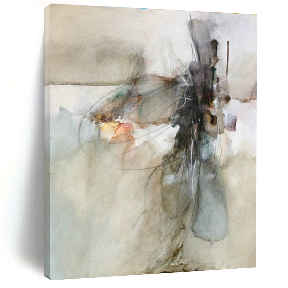 Handmade Abstract Color Art Painting, a Creative Expression for Office and Foyer DLZ0957