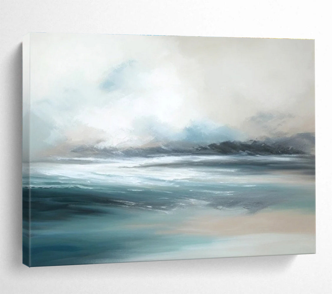 Soft Toned Calm Sea Abstract Painting THY046