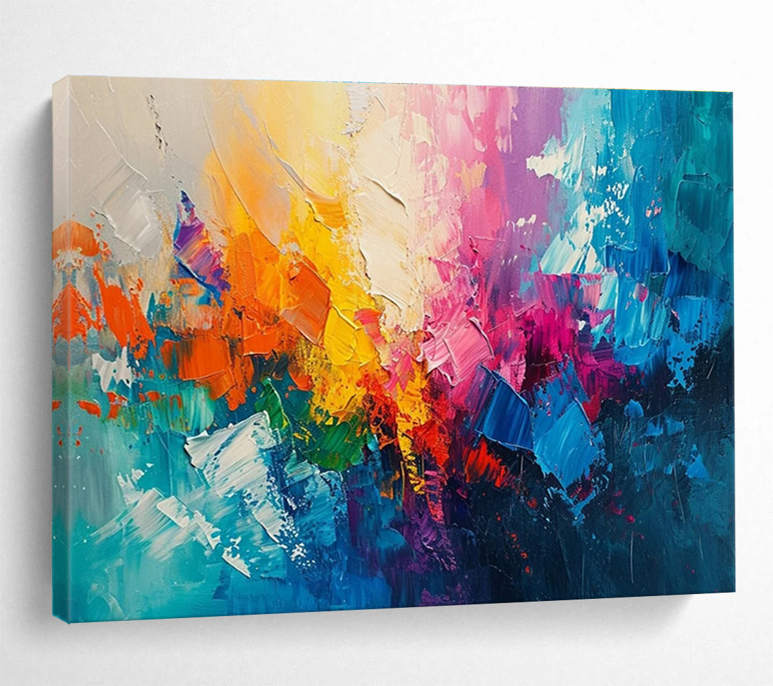 Vivid Colorful Abstract Expressionist Painting THY048