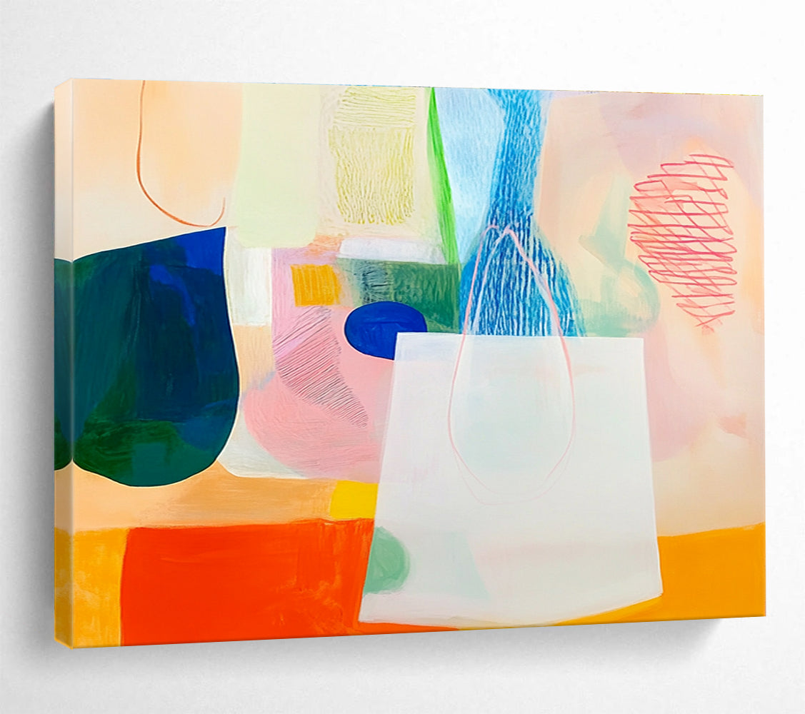 Pastel - Toned Abstract Composition Painting DYP109