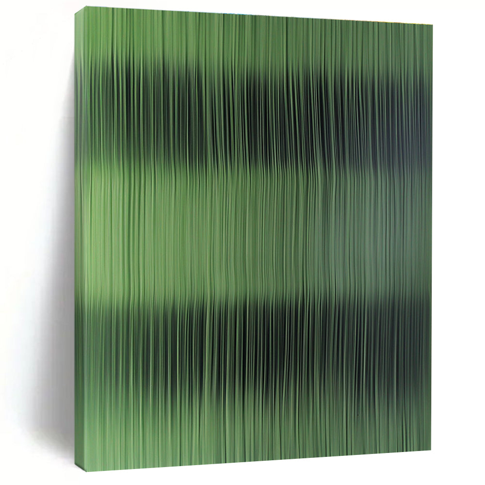 Green Vertical Stripes Abstract Painting GER842