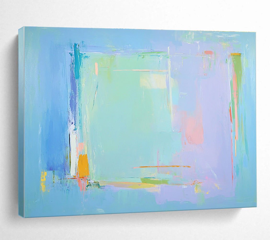 Soft Color Field Abstract Painting with Pastel Hues DYP535
