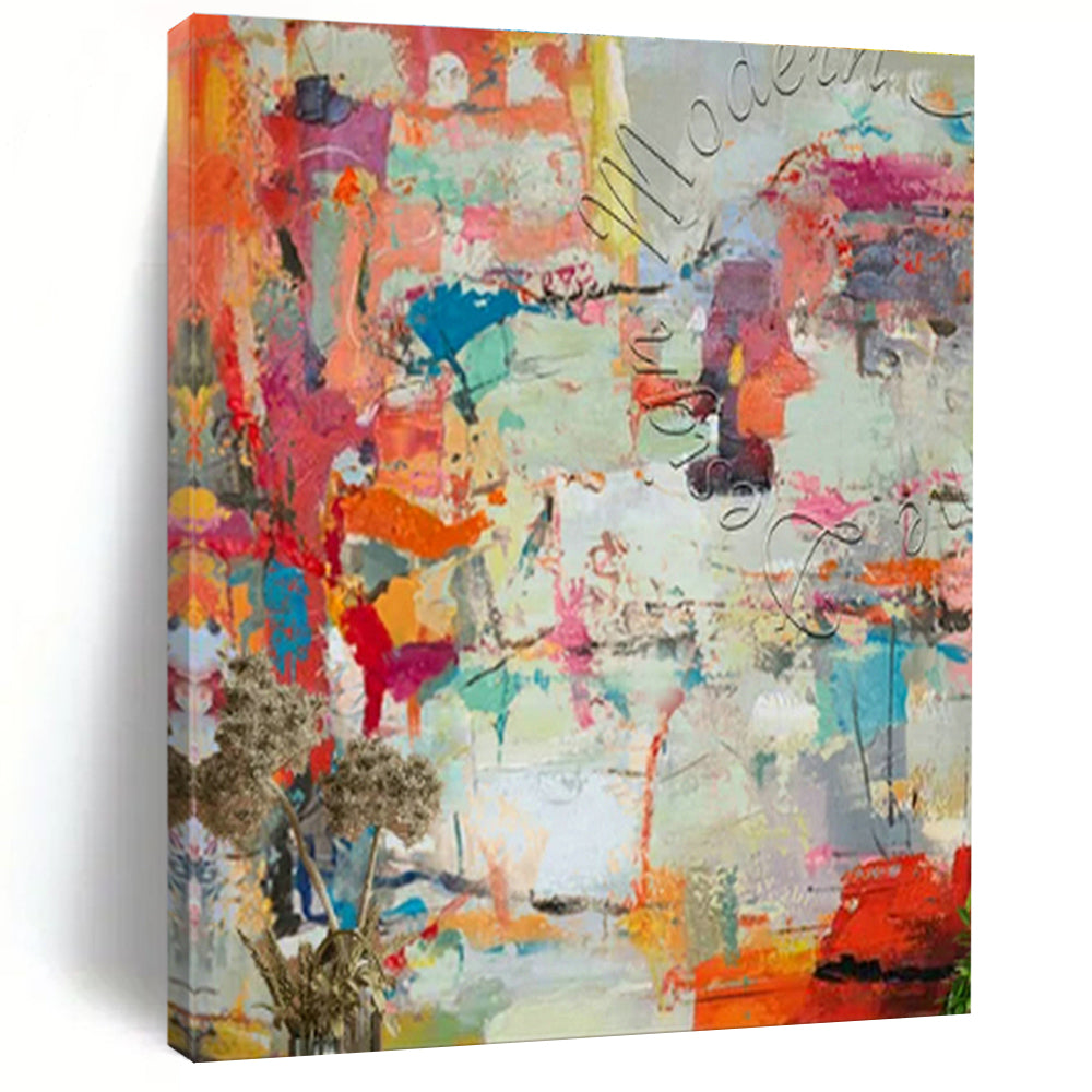 Large Hand-Painted Abstract Art for Office and Dining Room DLZ1827