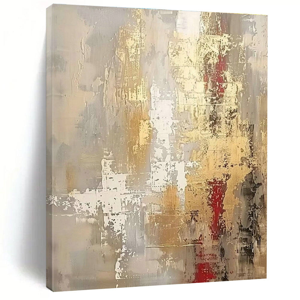 Extra-large Custom Hand-Painted Abstract Art for Dining Room China Cabinet Wall and Entryway Glove Storage Niche DLZ1914