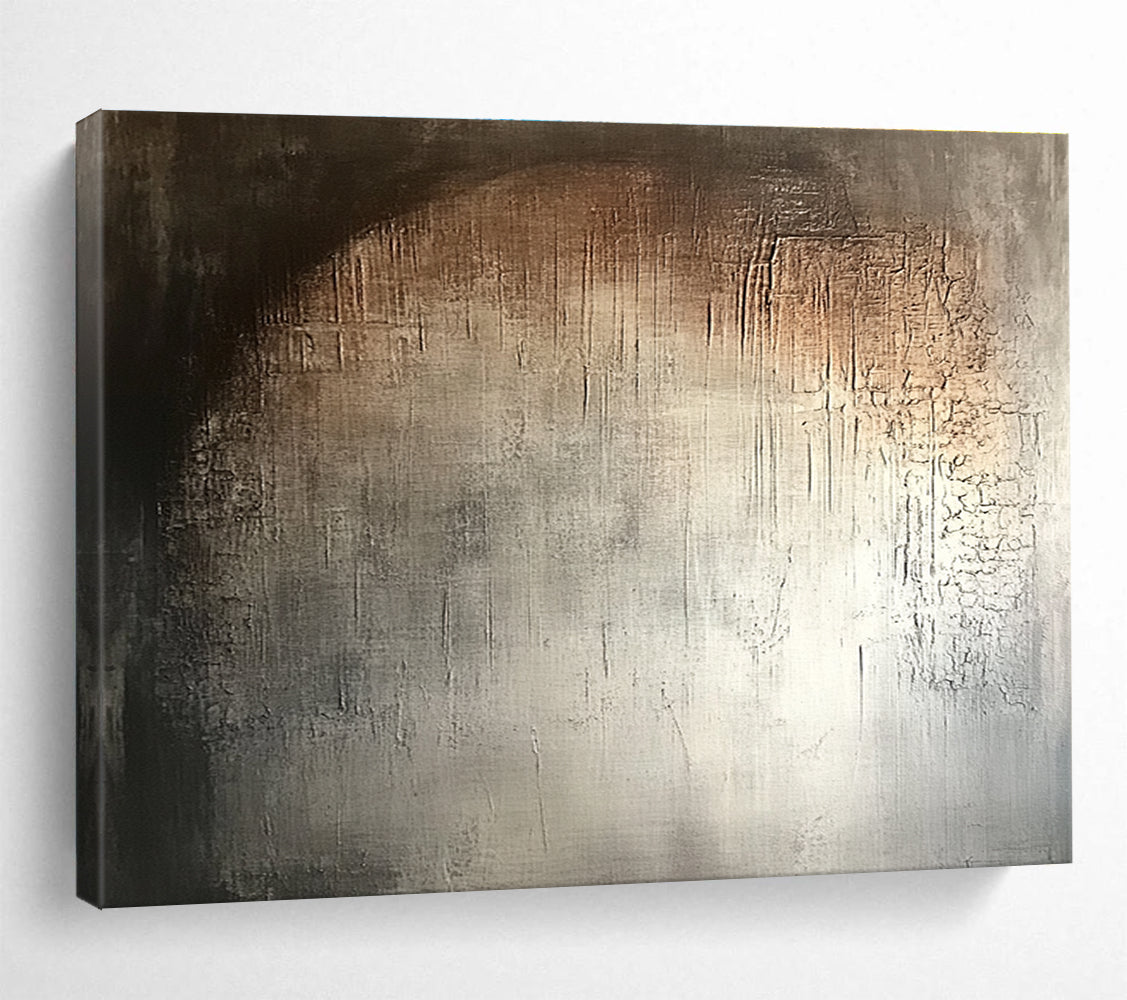 Grey and Brown Textured Abstract Painting DYP125