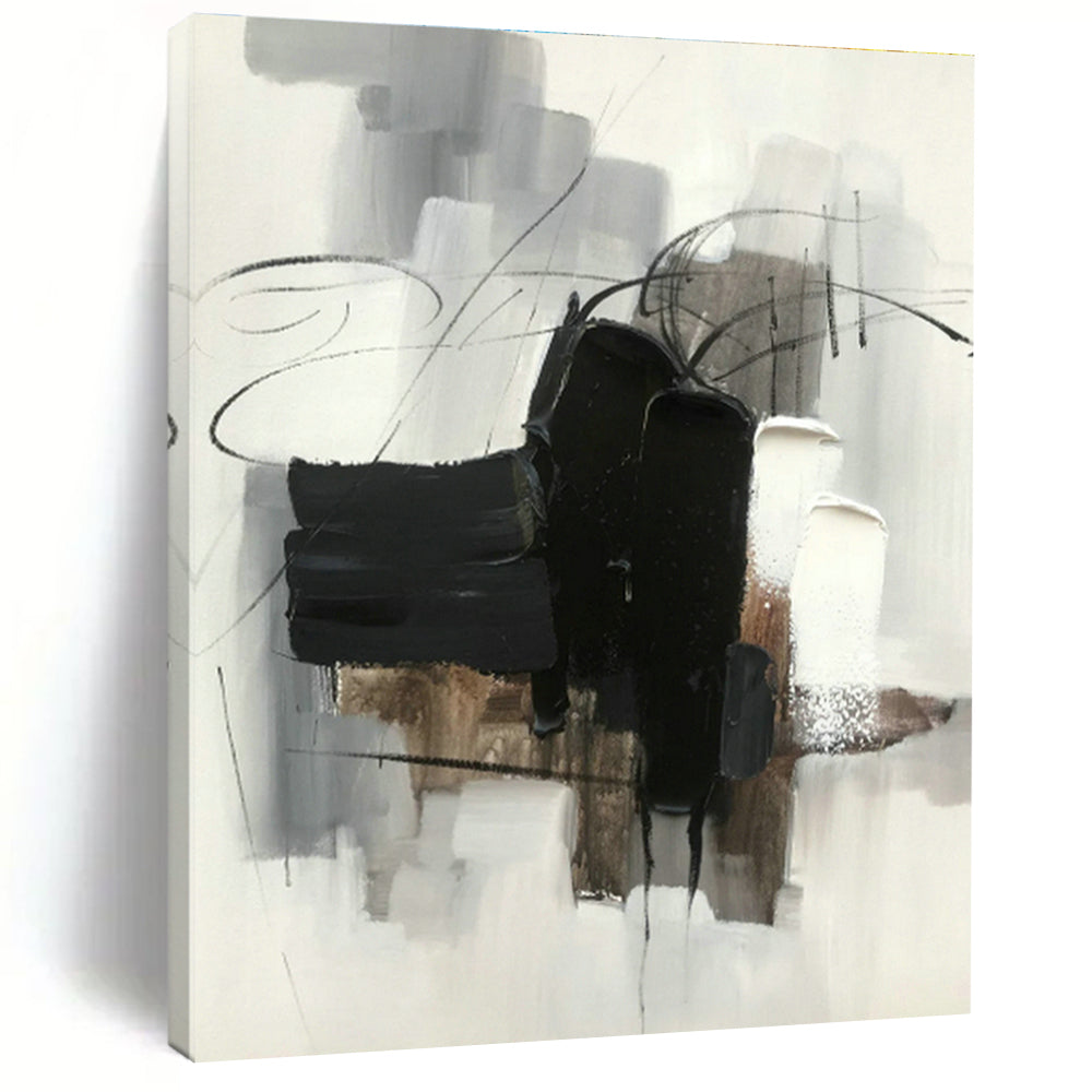 Extra-Large Handmade Abstract Canvas for Cottage Bedroom & Living Room DLZ1282