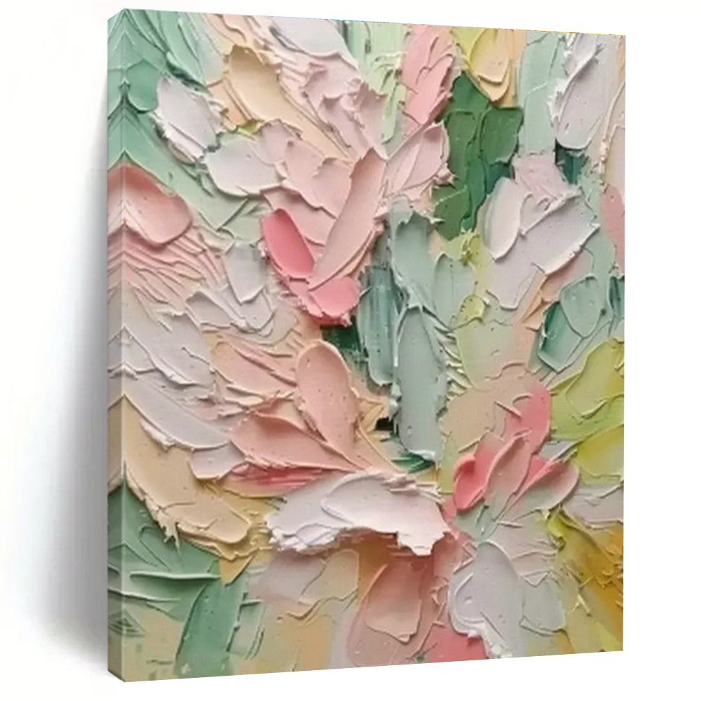 Hand - Painted Abstract Canvas Collage for Bedroom & Living Room DLZ1404