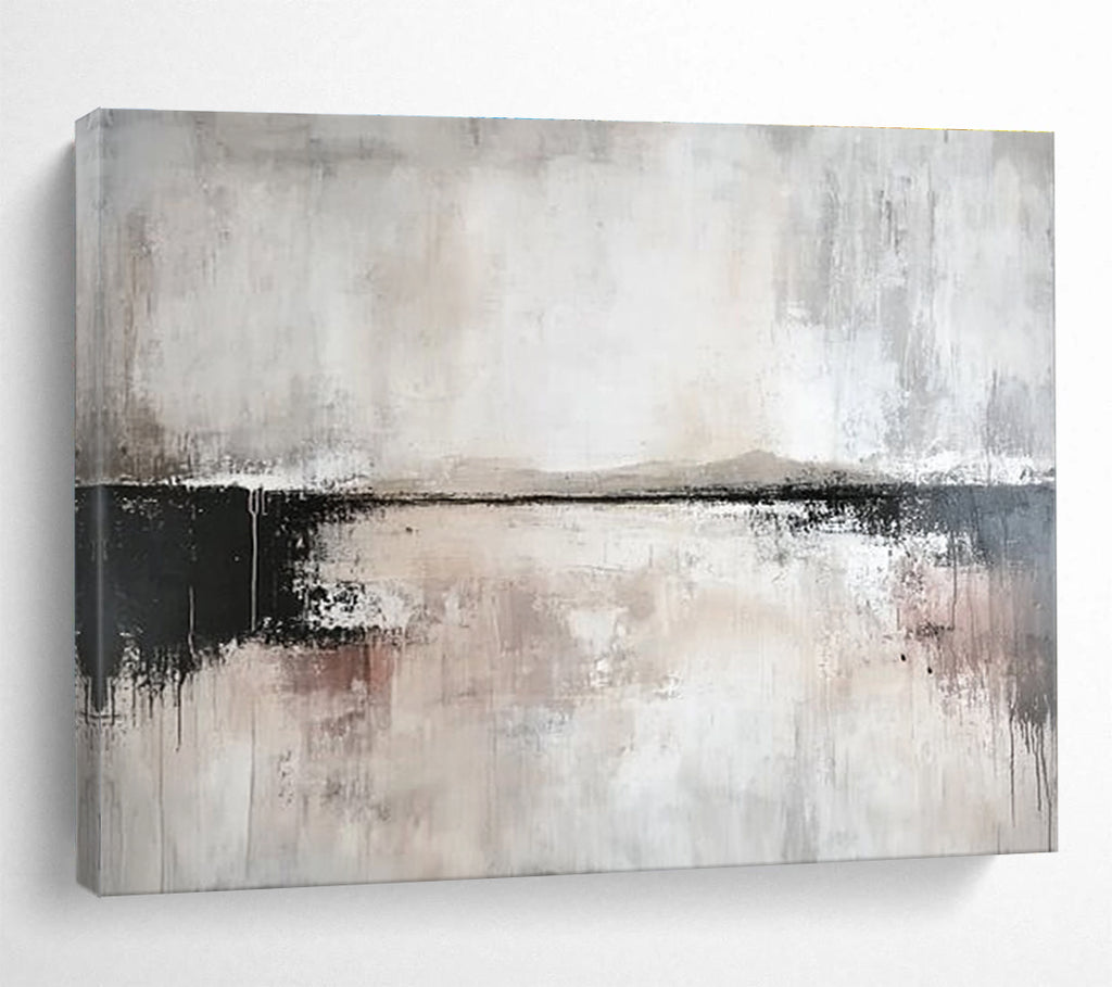 Monochromatic Abstract Landscape Painting with Gray Tones DYP540