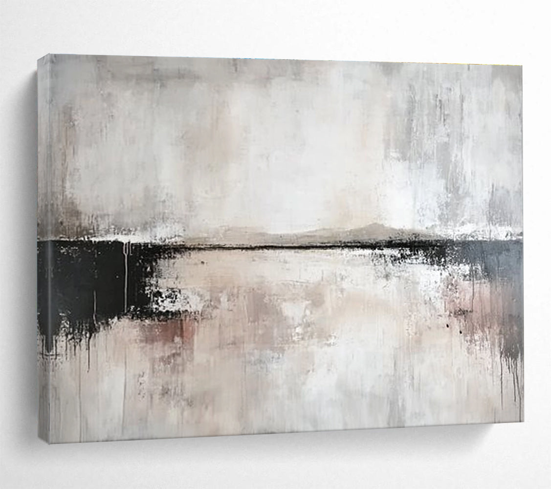 Monochromatic Abstract Landscape Painting with Gray Tones DYP540