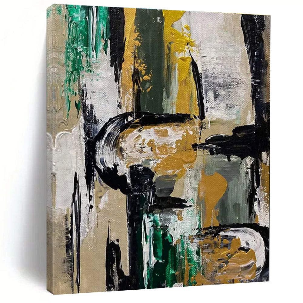 Modern Abstract Painting with Bold Color Blocks ADGE468