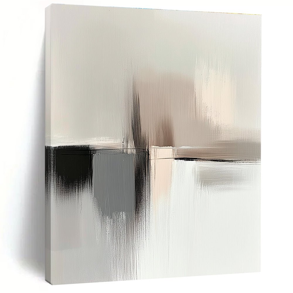 Neutral Abstract Composition Painting with Subtle Tones GER615