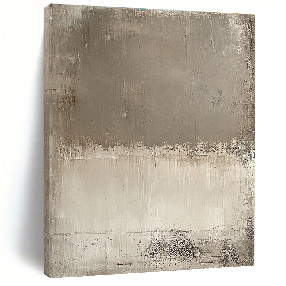Gray and Beige Abstract Painting with Subtle Transitions GER119