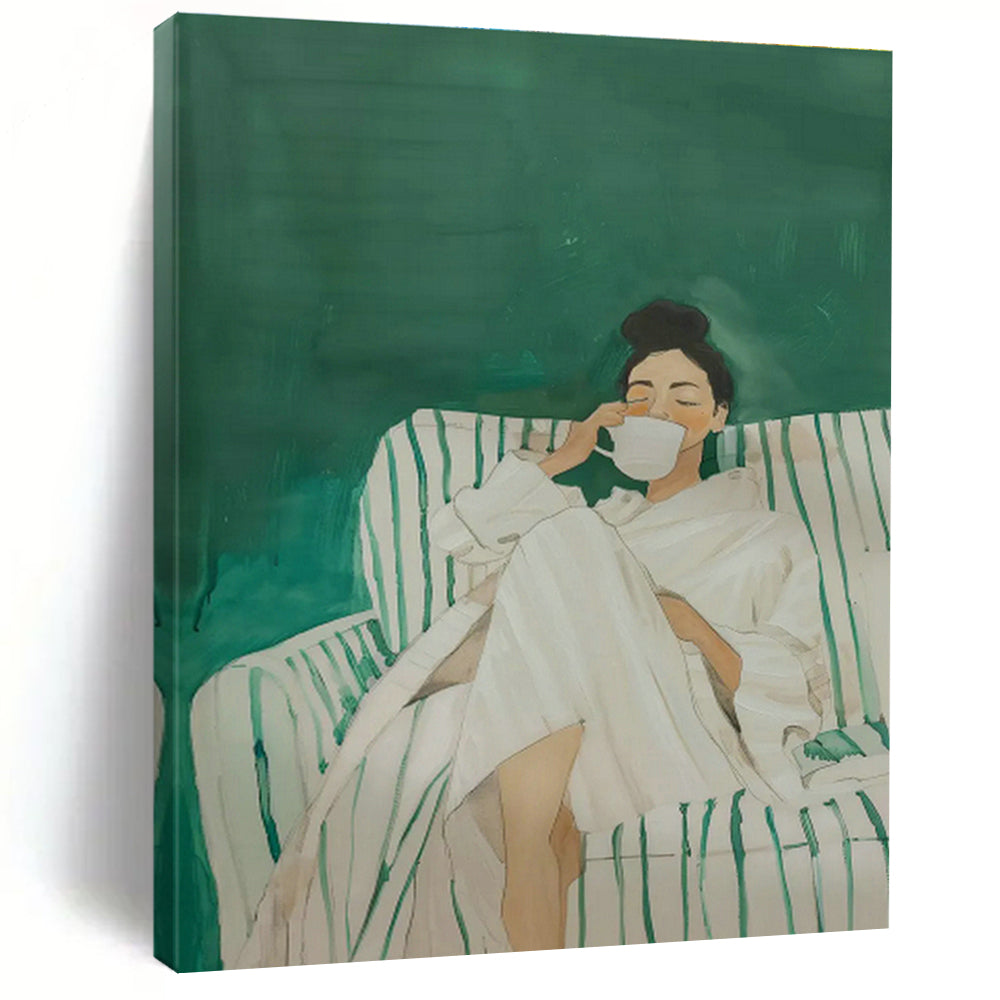 Hand - Painted Custom Abstract Canvases for Cottage Bedroom Balcony Railings & Hallway Skylights DLZ0690