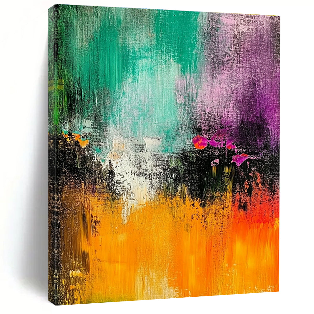 Colorful Abstract Painting with Vivid Splashes GER797